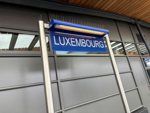 Luxembourg Sign Train Station